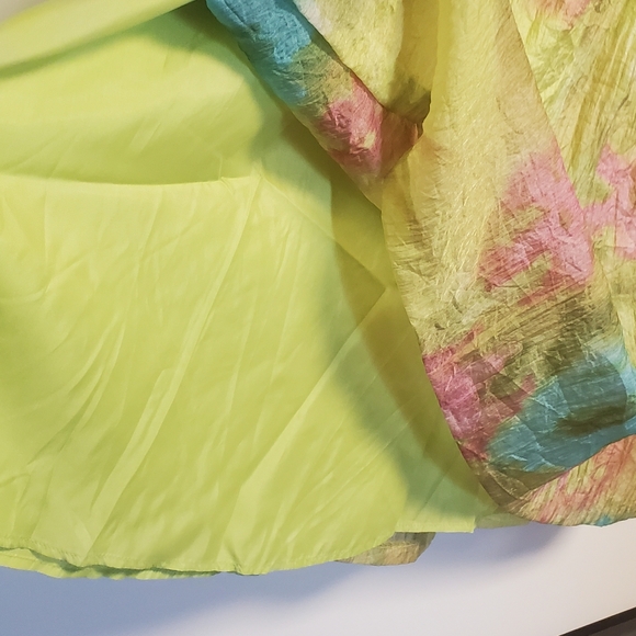 Maggy London Muted Floral Chiffon Maxi Skirt Size 14 - Picture 8 of 8